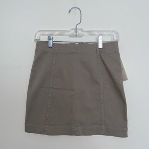 khaki mini skirt